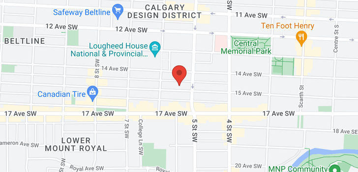 map of 202 616 15 Avenue SW